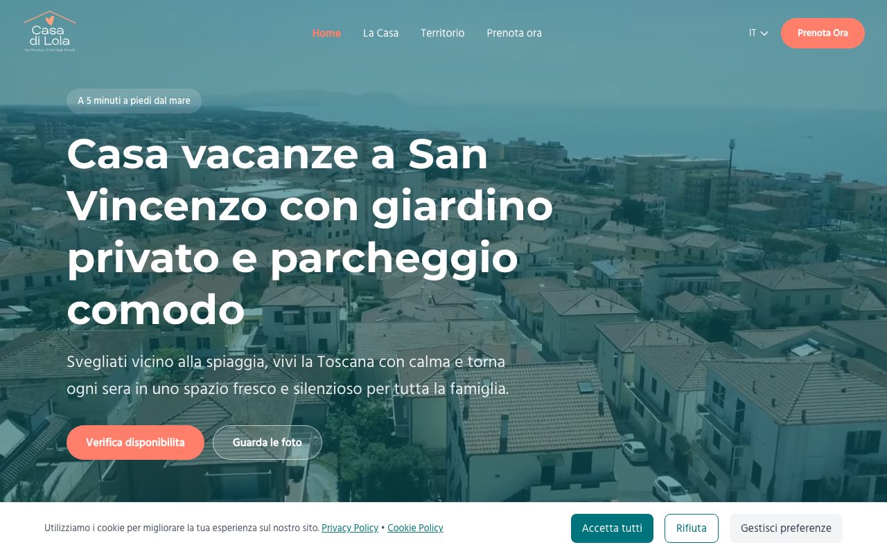 Anteprima sito Casa di Lola