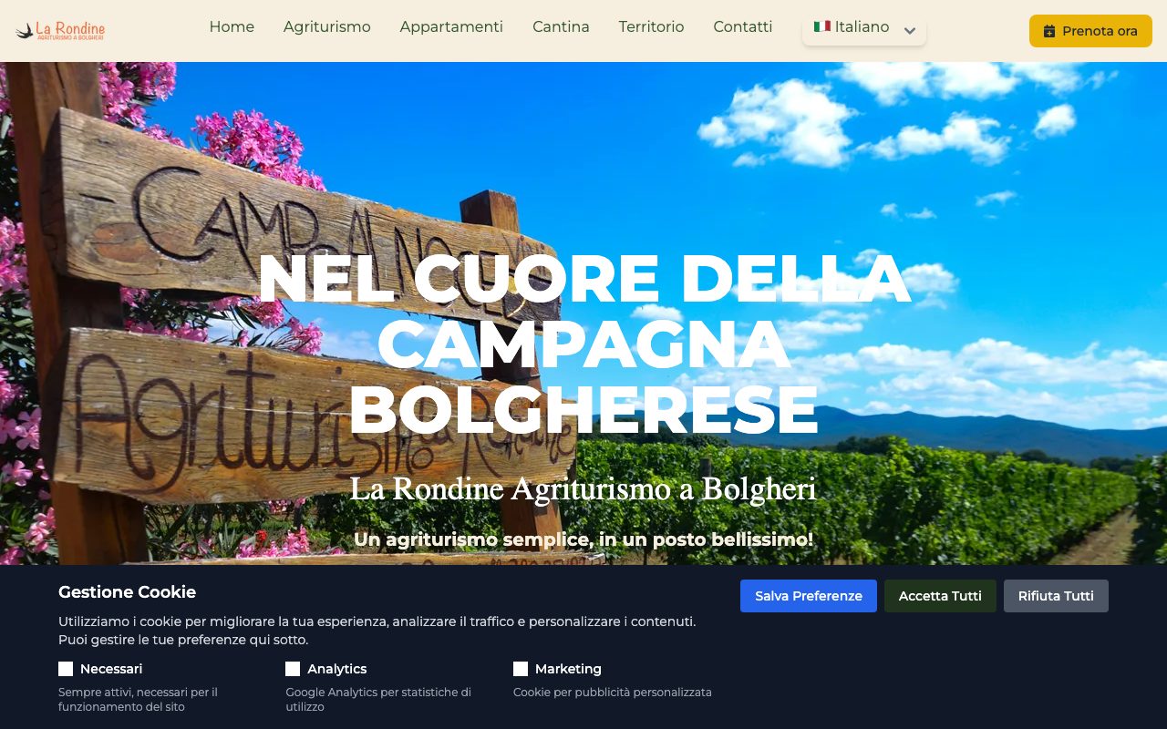 Anteprima sito Agriturismo La Rondine