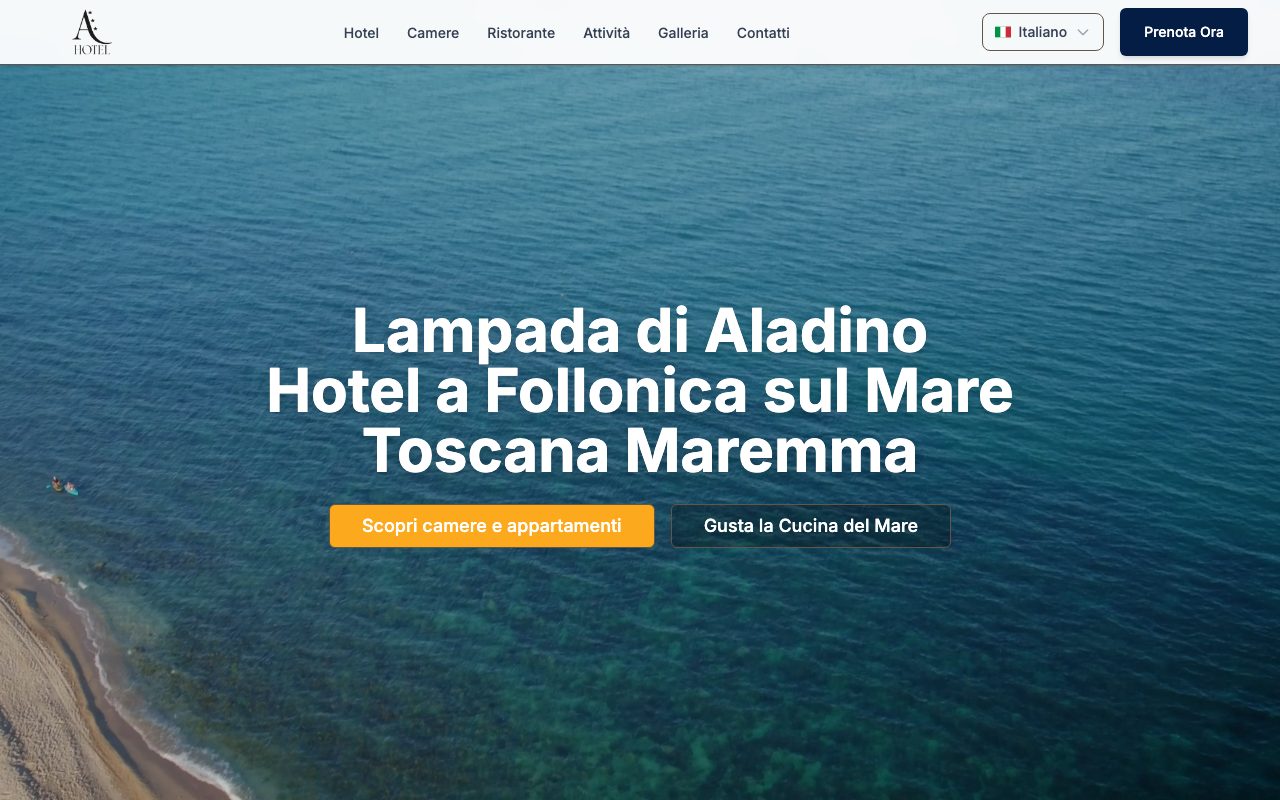 Anteprima sito Lampada di Aladino Hotel