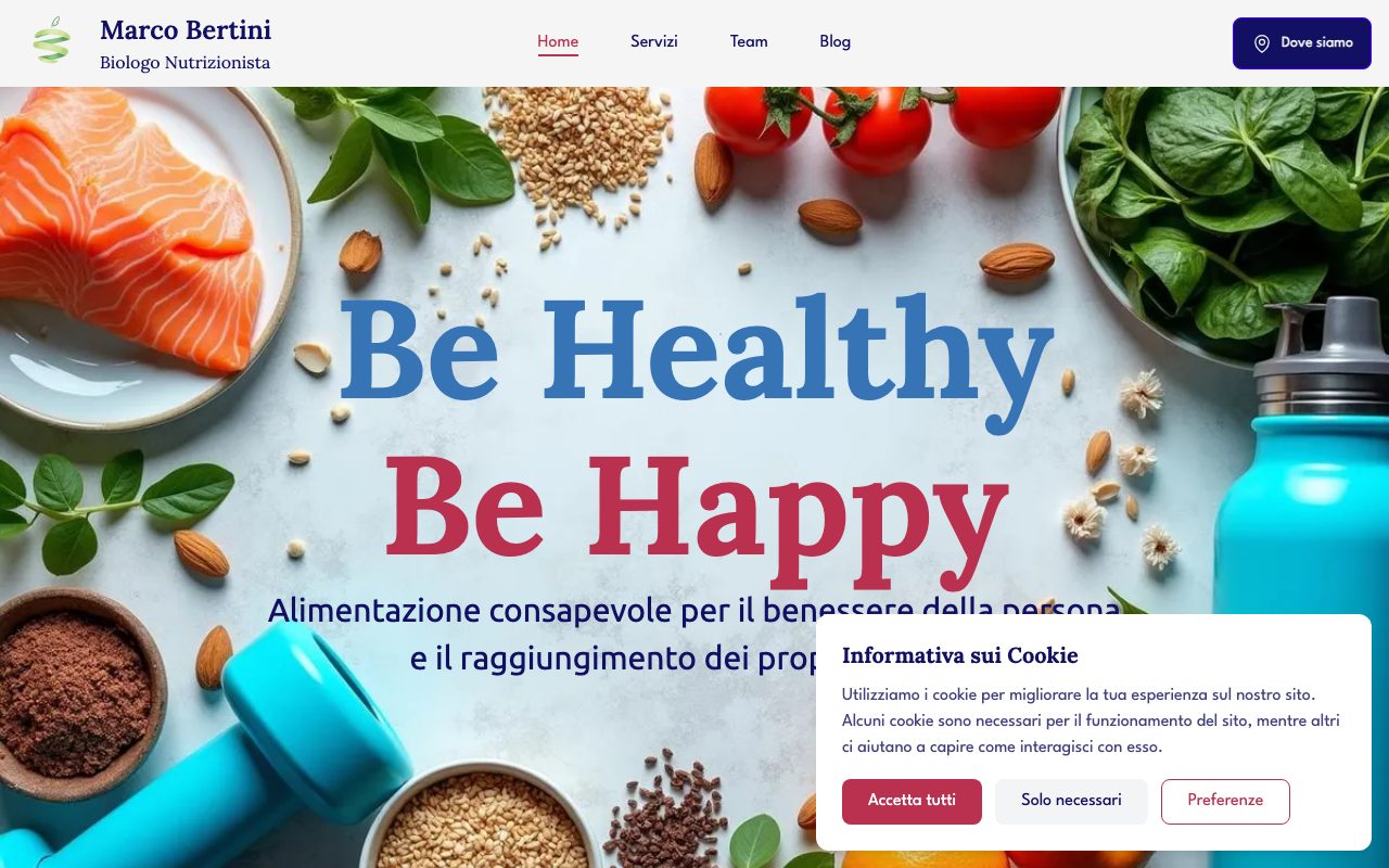 Anteprima sito Nutrizionista Bertini
