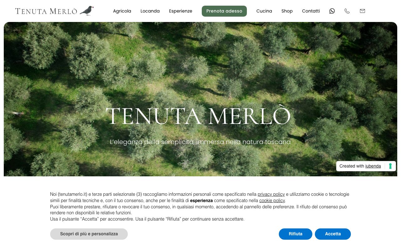 Anteprima sito Tenuta Merlò
